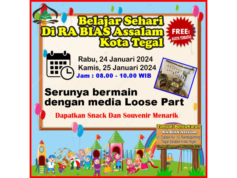 Info Belajar Sehari Di RA BIAS Assalm