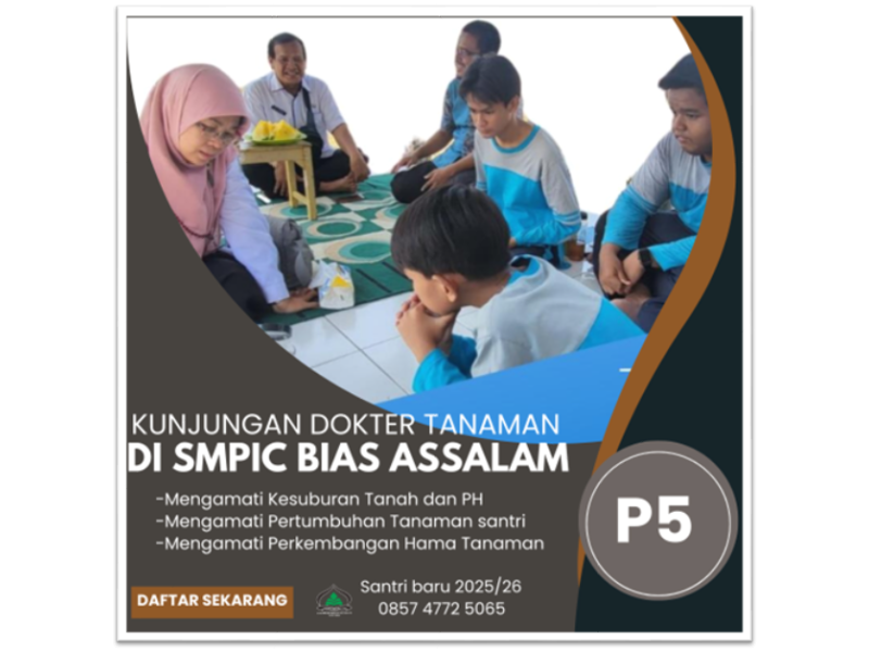  Kunjungan Dokter Tanaman di SMPIC BIAS ASSALAM  Kaligangsa