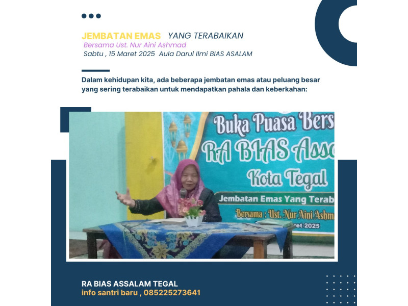 LAPORAN KEGIATAN IWSU RA BIAS ASSALAM