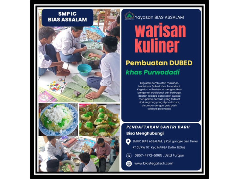Mengenalkan Warisan Kuliner: Pembuatan Dubed Khas Purwodadi di SMPIC BIAS ASSALAM